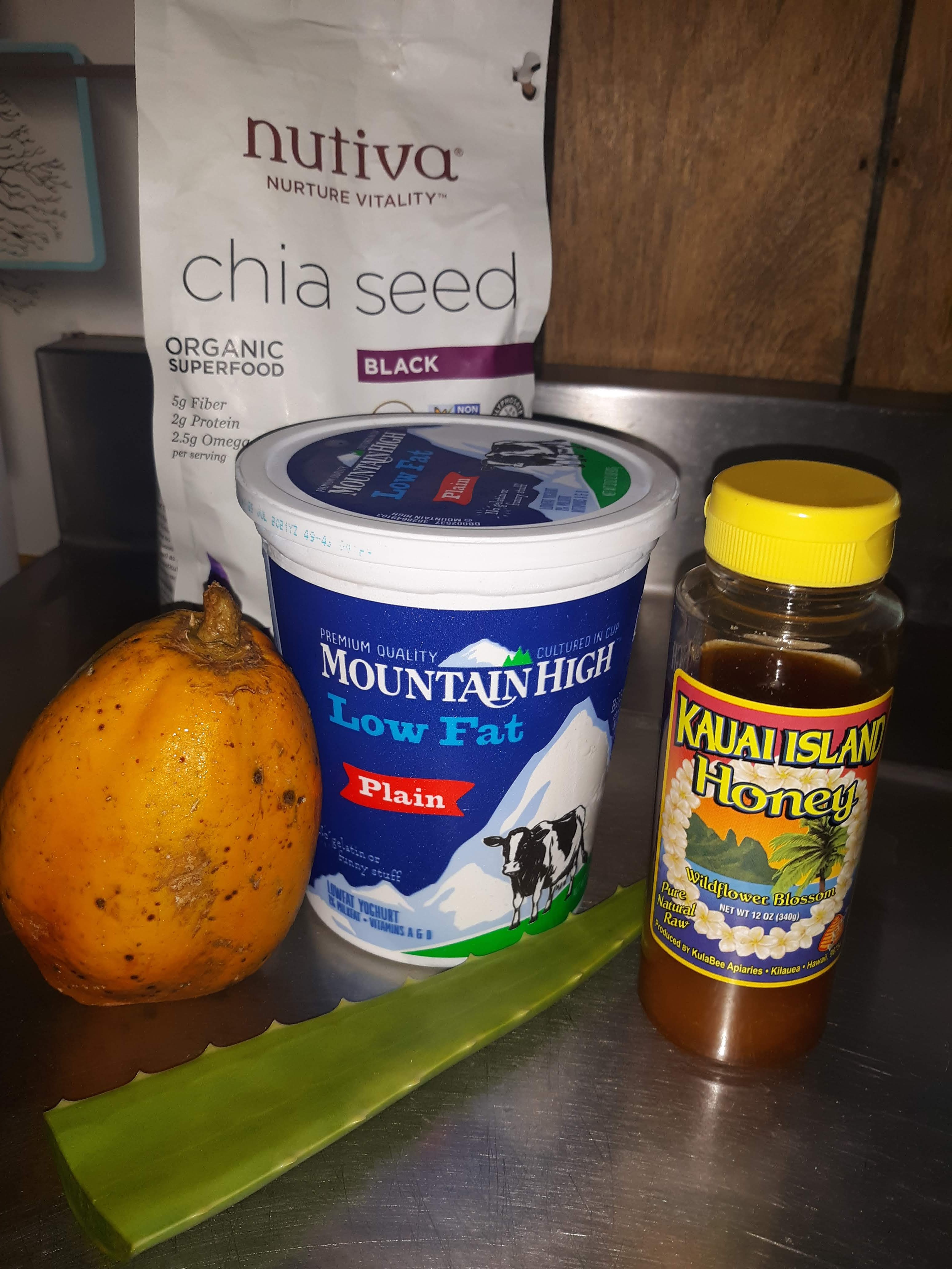 Papaya Yogurt bowl with Kauai Honey And Aloe