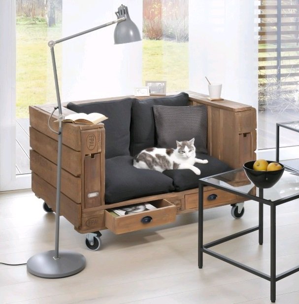 Diseños de Sofás de Madera para realizar en casa