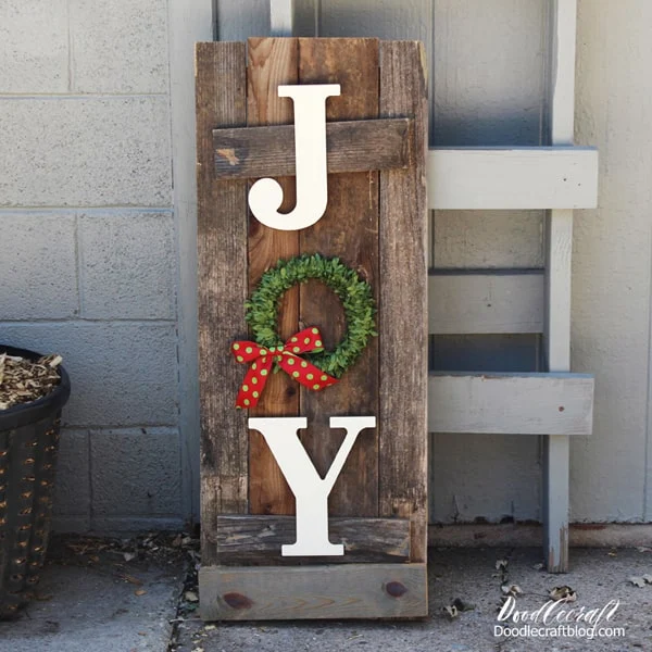 JOY Slat Porch Sign