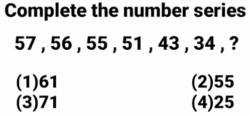 Missing number series questions and answers