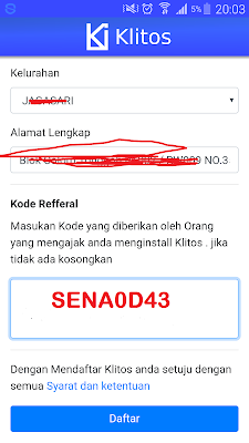 Kode Undangan Aplikasi Klitos