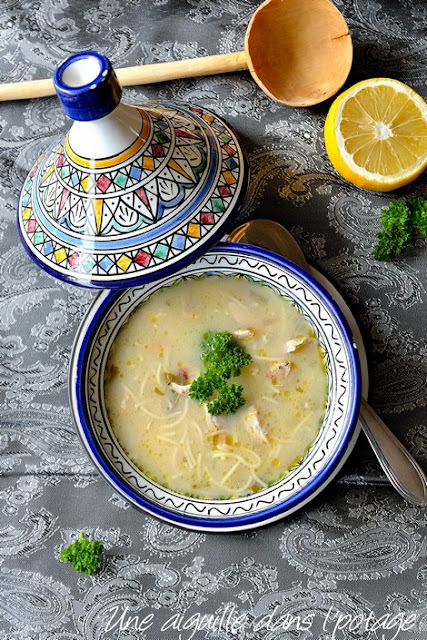 Chorba beida-soupe-algérienne-poulet-cannelle
