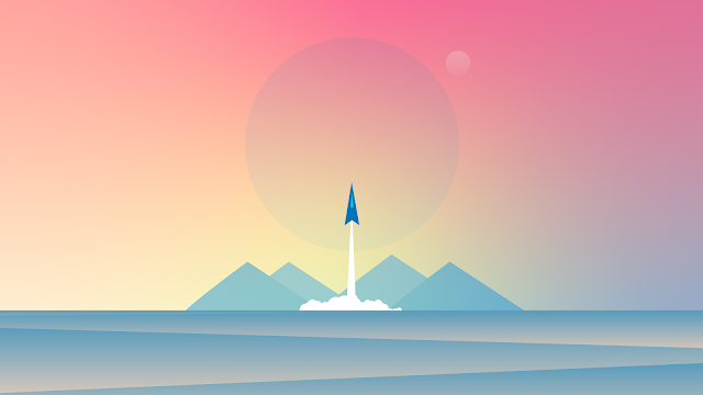 cool desktop wallpaper 4k minimalistic rocket launch