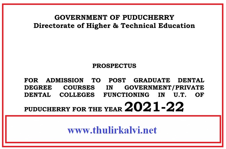 P.G DENTAL COURSES PROSPECTUS 2021 2022