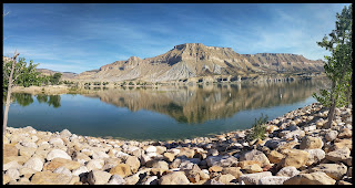 Millsite Reservoir with Reflection on Lake