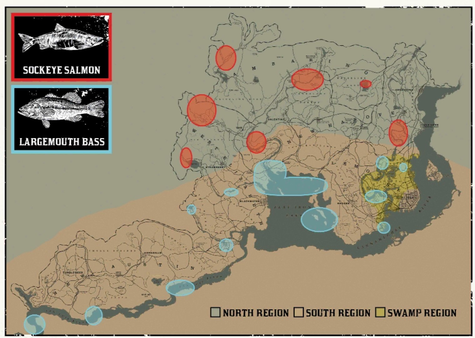 Легендарная рыба red dead. Red Dead Redemption 2 карта рыбы. Легендарные рыбы rdr 2. Red Dead Redemption 2 карта легендарных рыб. Карта легендарных рыб в РДР 2.