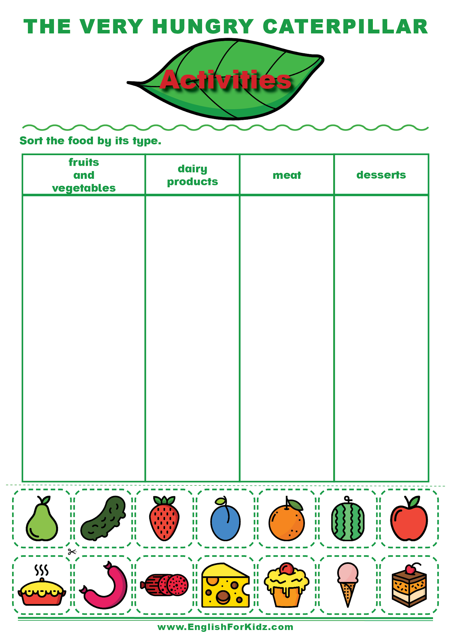 the very hungry caterpillar printable book