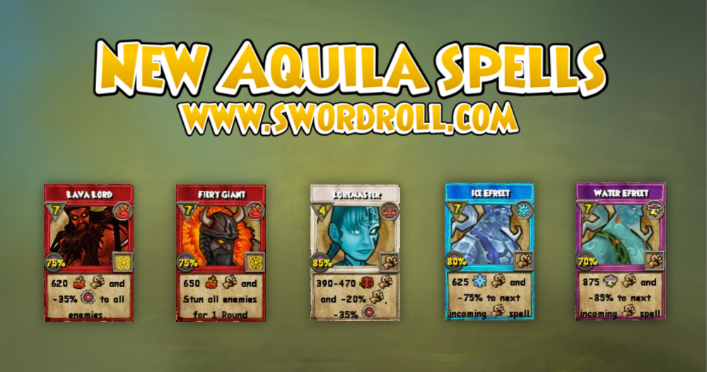 New Aquila Spells and Other Updates | Swordroll's Blog | Wizard101