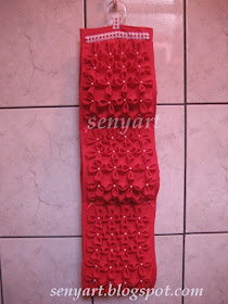 suporte para papel em capitonê ou fuxico invertido