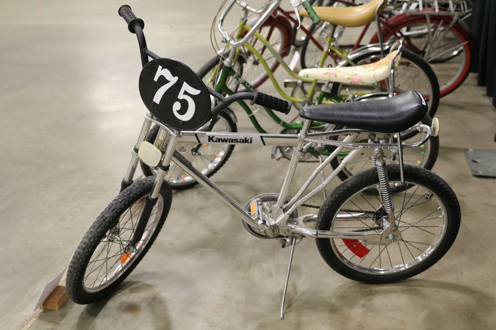 OldMotoDude 1975 Kawasaki Bicycle on display at the 2019 Idaho Vintage