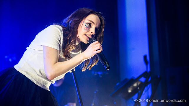 Chvrches at The Danforth Music Hall on May 19, 2018 to celebrate the One-Year Anniversary of the Josie Dye show on Indie 88 Photo by John Ordean at One In Ten Words oneintenwords.com toronto indie alternative live music blog concert photography pictures photos