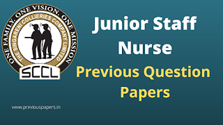 SCCL Junior Staff Nurse Previous Papers