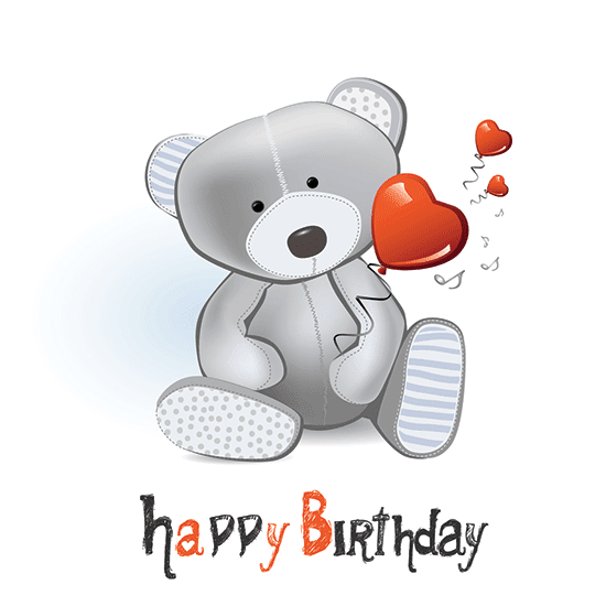 Birthday Heart Bear Symbols & Emoticons