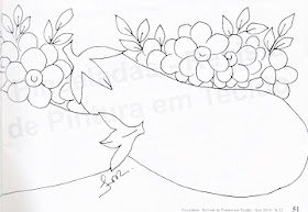 desenho beringela e flores para pintar