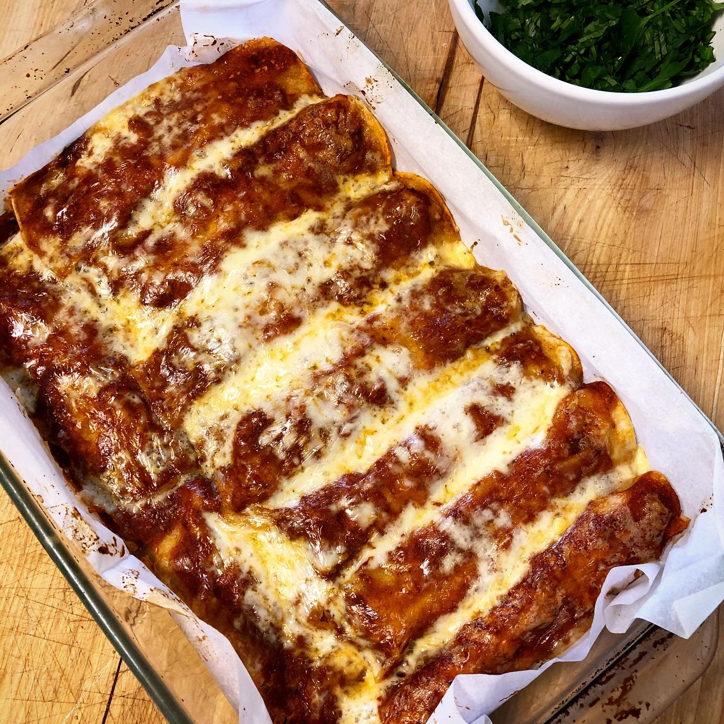 Leftover Turkey & Black Bean Enchiladas (Gluten Free) Just the F