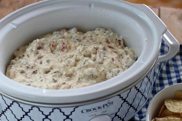 Easy Crock Pot Sausage Dip recipe from Served Up With Love