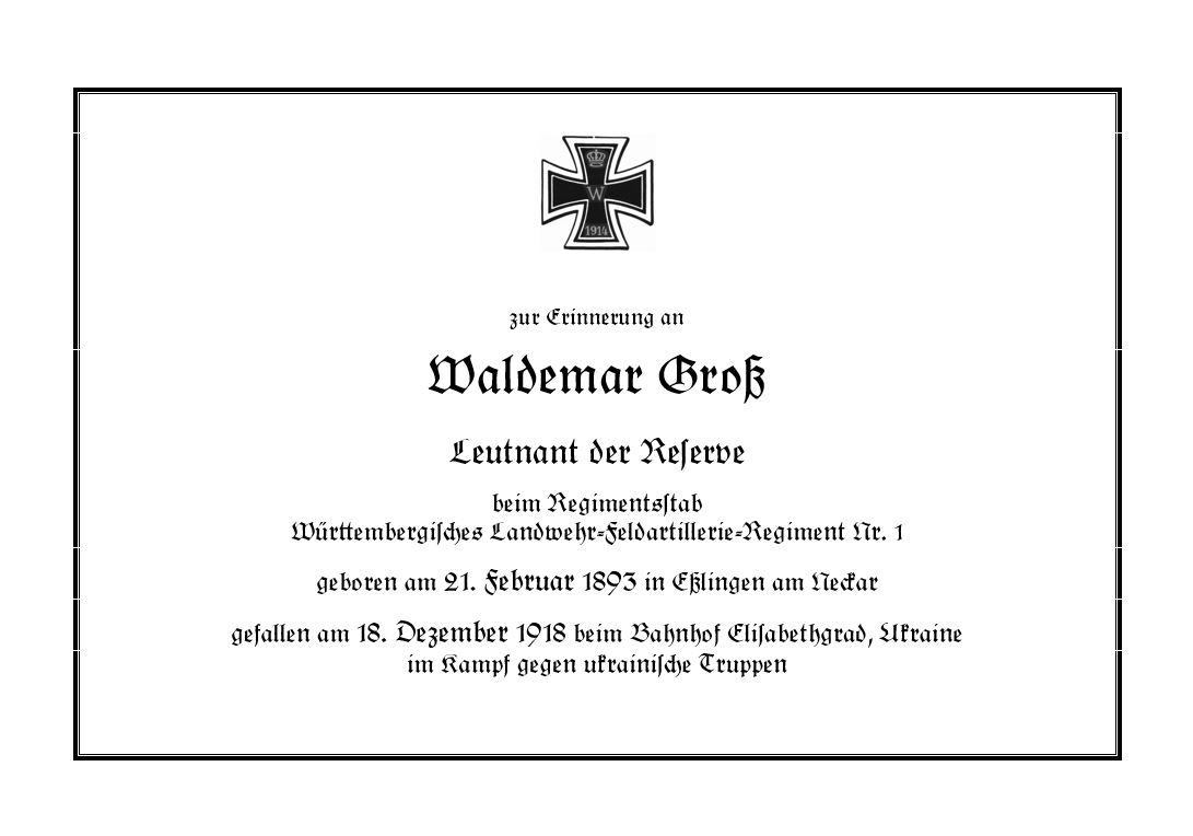 Wurttembergischer Weltkriegs Blog 18 Dezember 1918