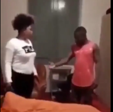 Nigerian Man fights his girlfriend for saving his number as “Big head” and another man’s number as “lover” (Video)