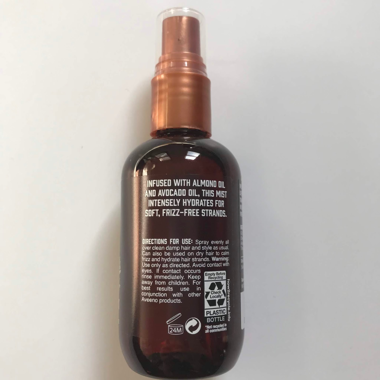 RED is beauty Product Review Aveeno Almond Oil Blend Oil Mist