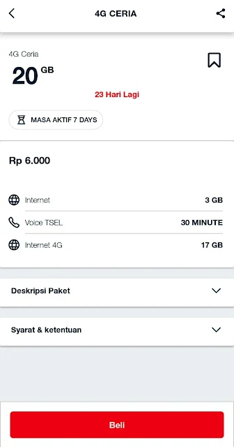 Paket Murah Telkomsel 20GB Paket Murah Telkomsel 20GB