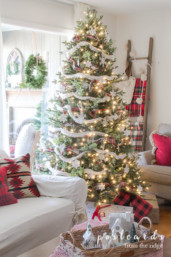 12 Ways To Decorate With Christmas Trees Postcards From The Ridge