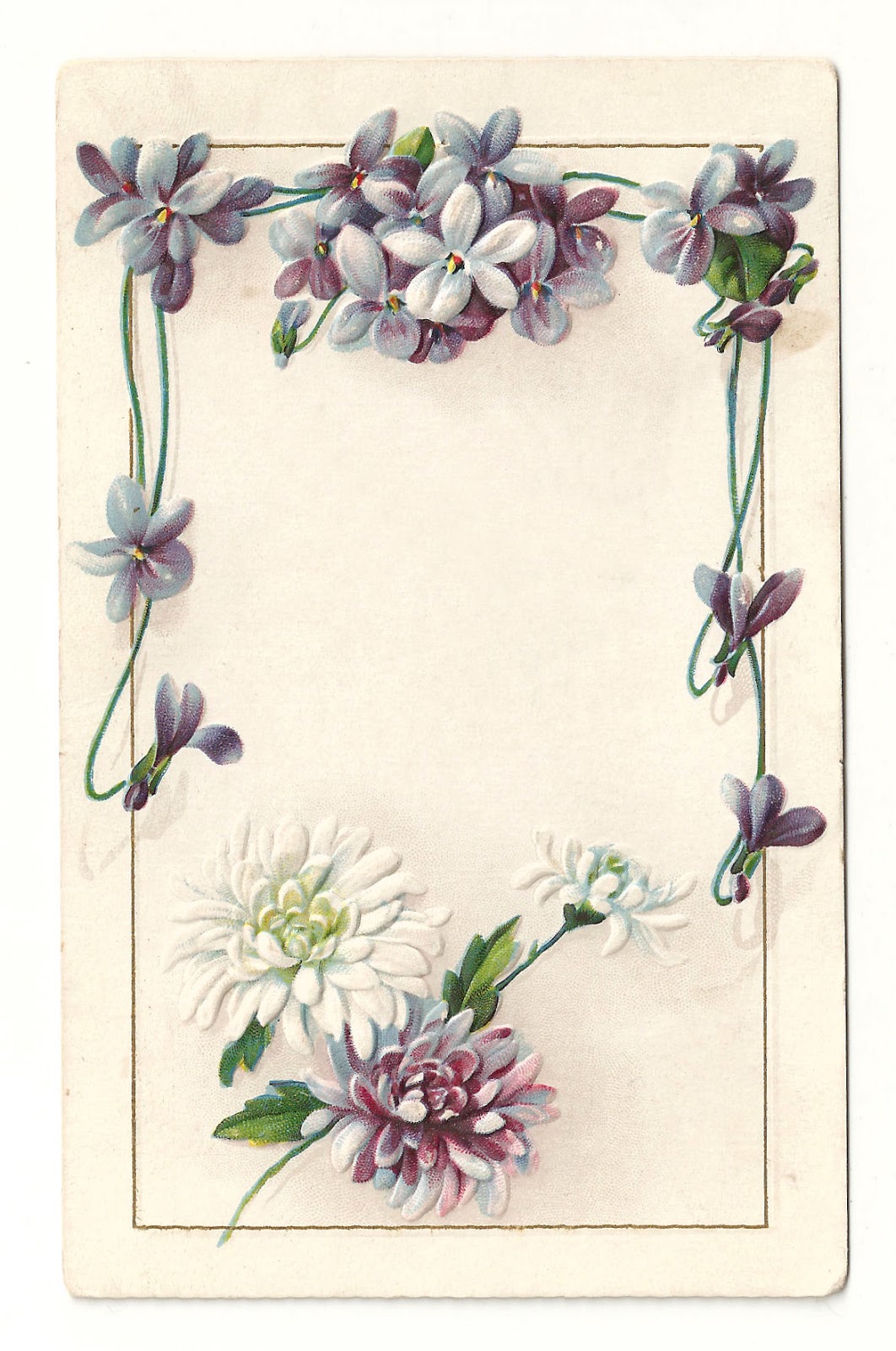 Download Antique Images: Free Printable Flower Frame: Vintage ...