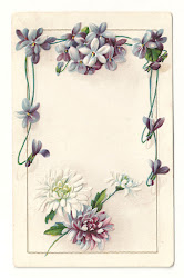 printable flower borders border frames frame flowers forget antique clip floral purple postcard designs violets mums featuring coloring pages antiqueimages