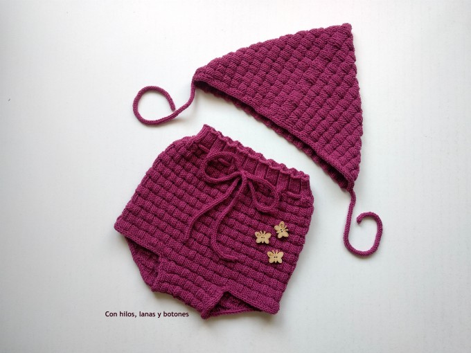Con hilos, lanas y botones: Picnic Baby Bloomers and Pixie Hat