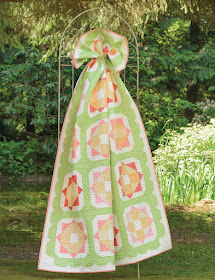 Sunny Day quilt pattern from the Fresh Fat Quarter Quilts book by Andy Knowlton of A Bright Corner - pretty spring throw size quilt uses 12 fat quarters
