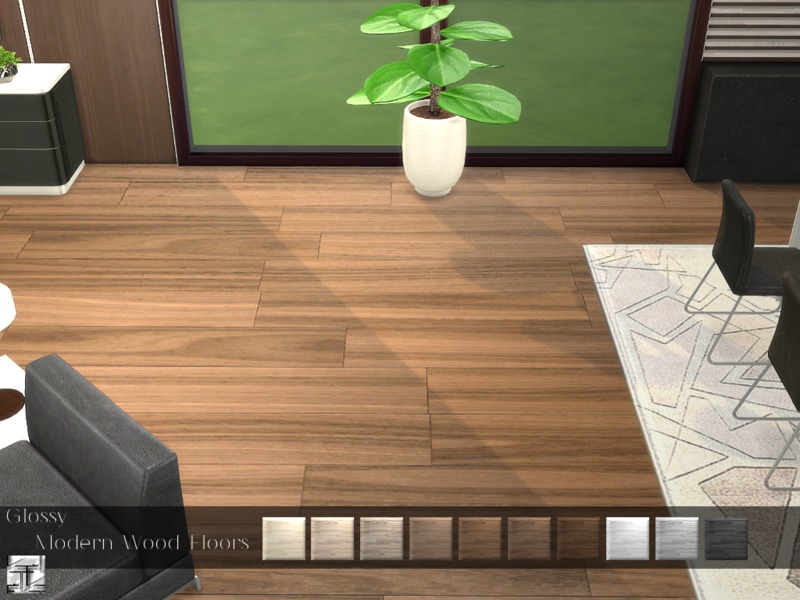 Sims 4 CC's The Best Glossy Modern Wood Floor by Torque