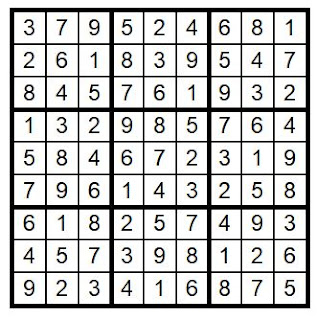 Answer Key Sudoku #33 Brain Training with Cats ©BionicBasil®