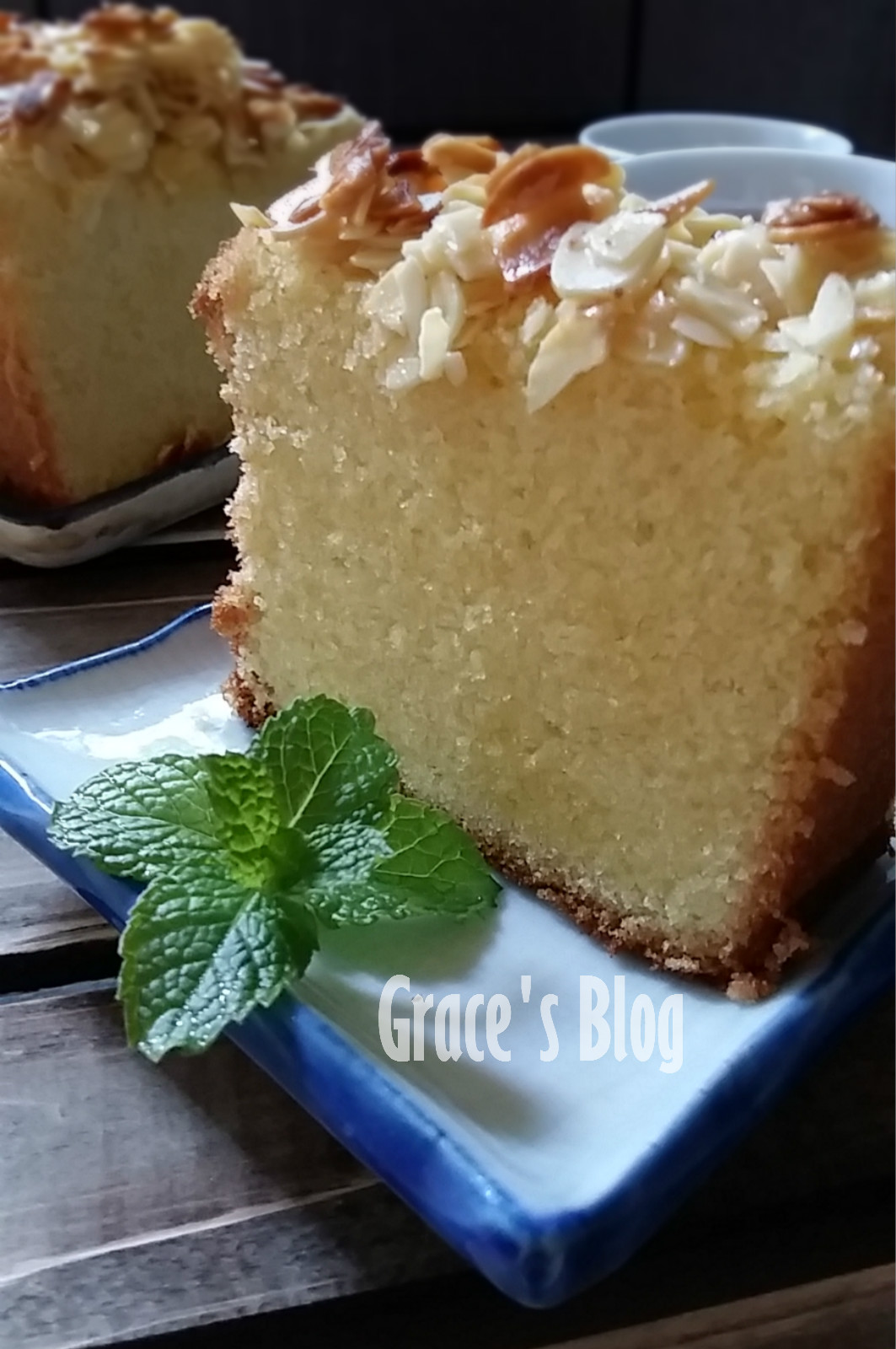 Grace's Blog 欣语心情 蜜糖杏仁香橙牛油蛋糕 Orange Almond Butter Cake with Honey