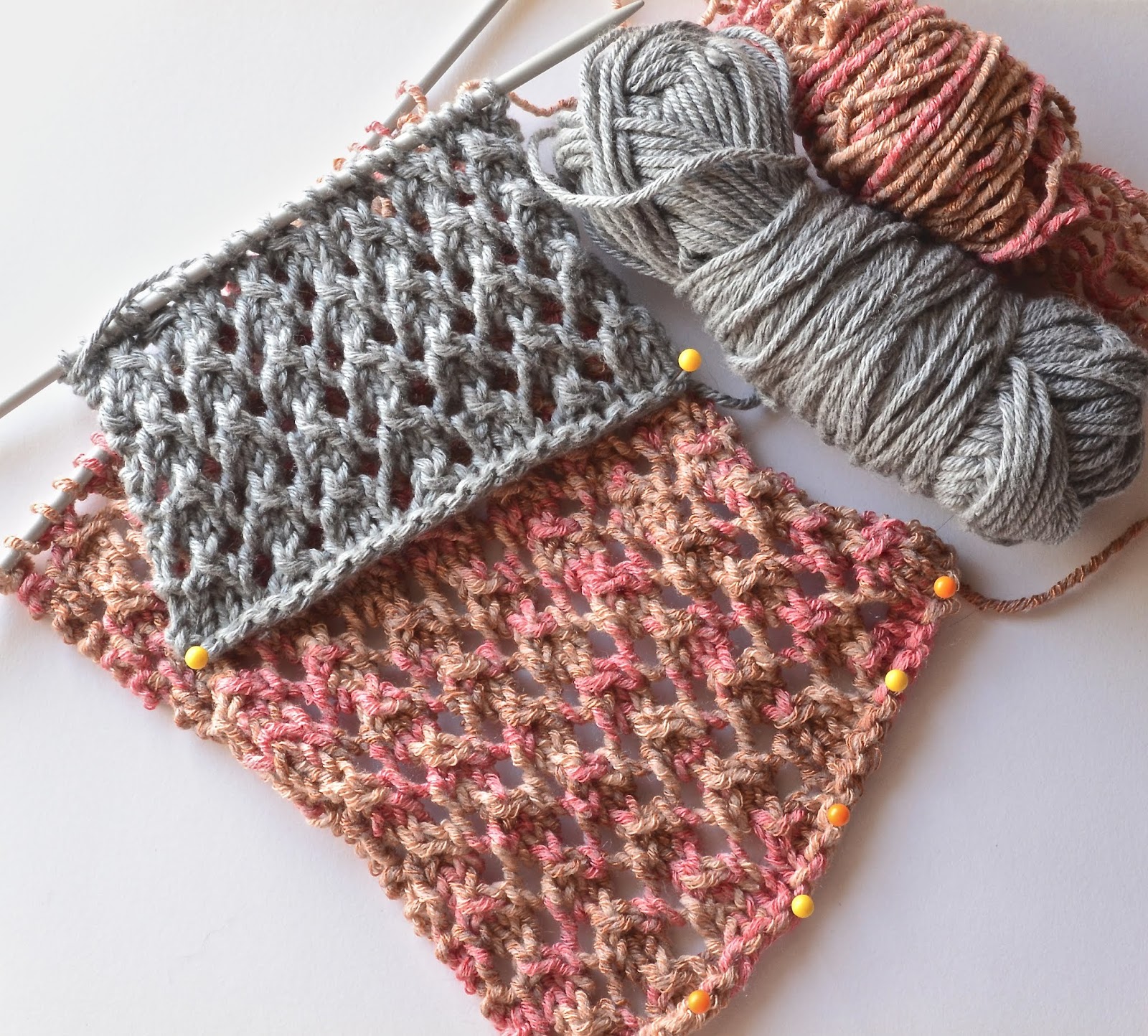 Knitting Novice The Weekly Swatch Trellis Lace Knit Stitch