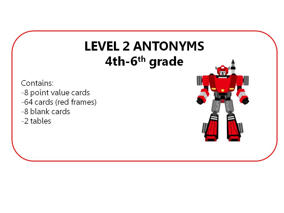 A Speechie's World Robotic Synonyms and Antonyms