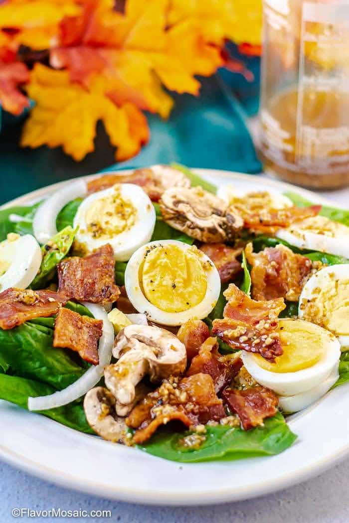 Spinach Salad with Warm Bacon Dressing | Photo Courtesy of Flavor Mosaic