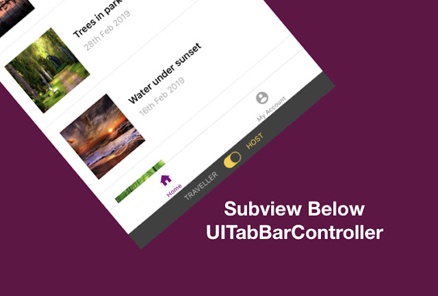 Add View below TabBar Controller in swift - iOS Add View below TabBar Controller in swift - iOS