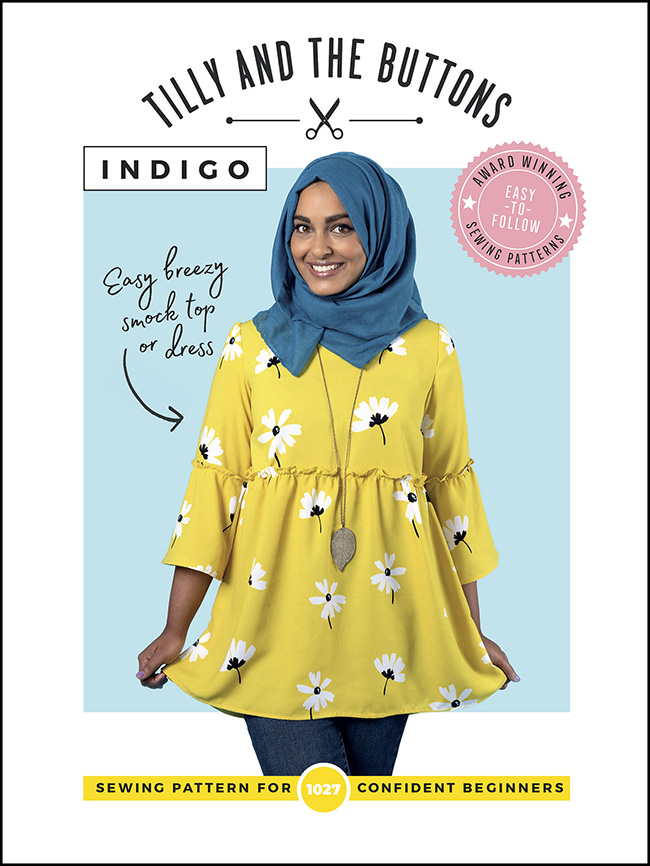 Indigo smock top and dress sewing pattern - Tilly and the Buttons