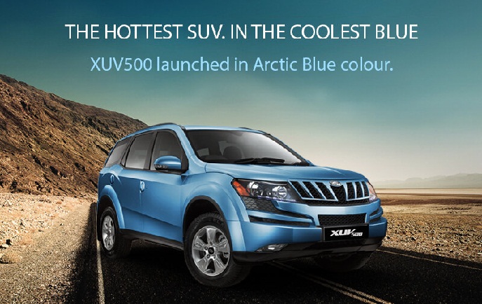 mahindra XUV 500 arctic blue