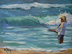painting beach scene oil knife palette paint abstract daily schiff carol preference 8x10 studio painters international reel