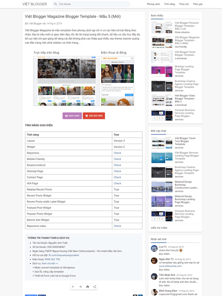 Giao diện bán theme bằng Blogspot - Ảnh 2 Giao diện bán theme bằng Blogspot - Ảnh 2