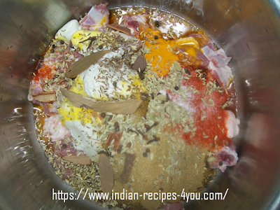 Method of making Mutton Korma.