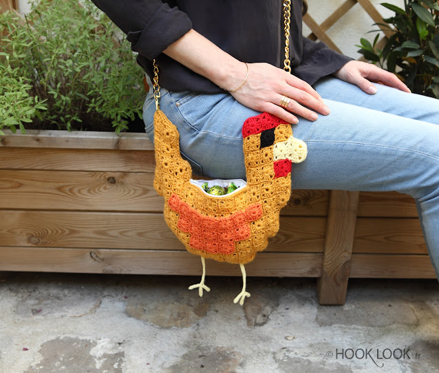 sac poule au crochet