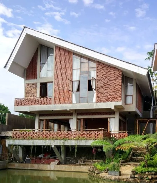 Lingkar Warna 33 Foto Inspiratif Rumah Bata Merah Minimalis Modern