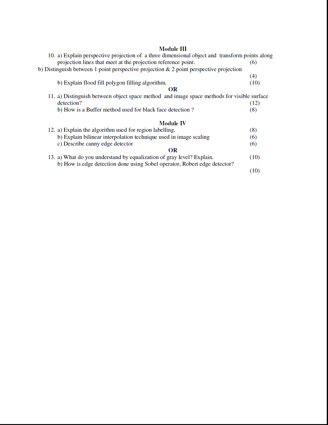 Kerala University B Tech Computer Graphics ( F ) 2016 Question Paper