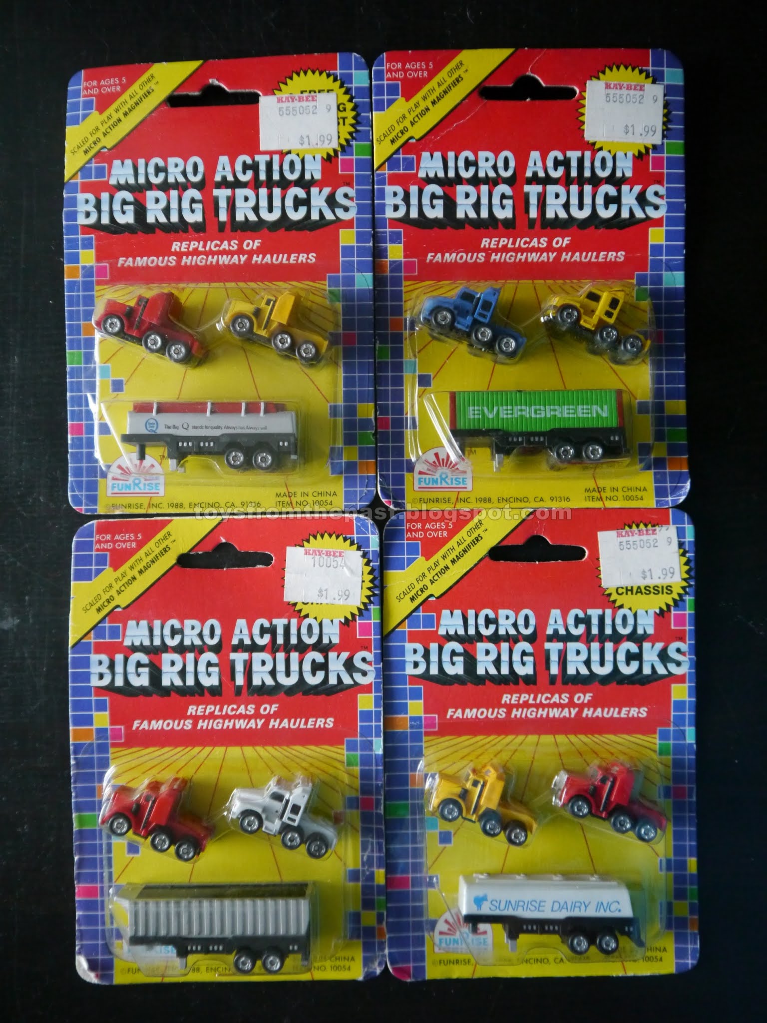 Toys from the Past 971 MICRO ACTION/ FUNRISE BIG RIG TRUCKS (1988)