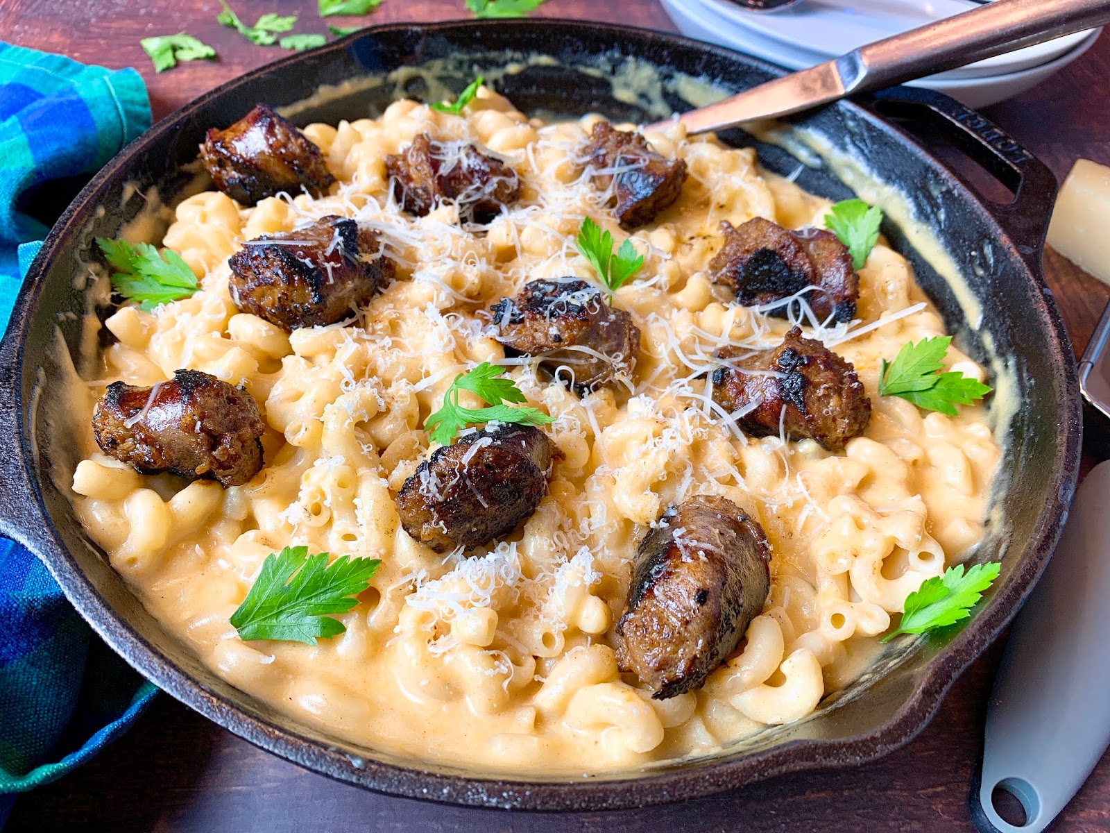 Spicy Sausage Mac N Cheese