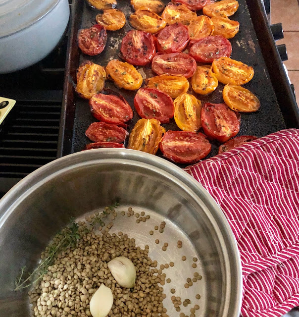 French Lentils with Roasted Tomatoes