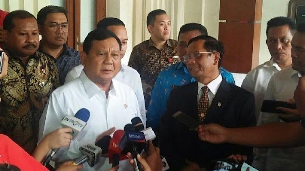 Mahfud dan Prabowo Rapat Tertutup soal Kapal China Ke Natuna
