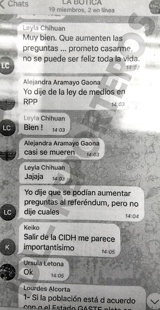 Keiko Fujimori: Salir de la CIDH me parece importantísimo Chat La Botica de Fuerza Popular - Keiko Fujimori Salir de la CIDH me parece importantísimo